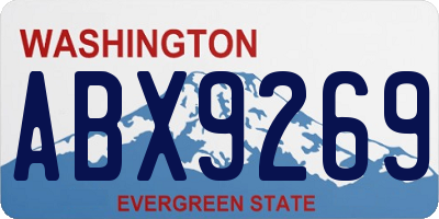 WA license plate ABX9269