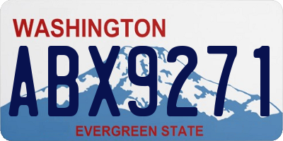 WA license plate ABX9271