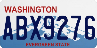 WA license plate ABX9276