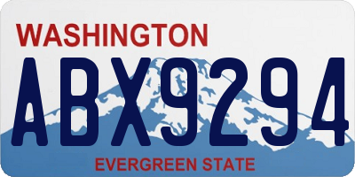 WA license plate ABX9294