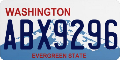 WA license plate ABX9296