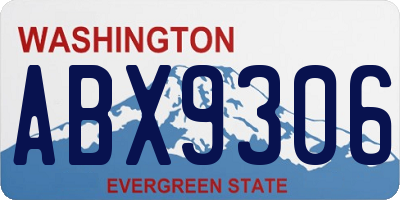 WA license plate ABX9306