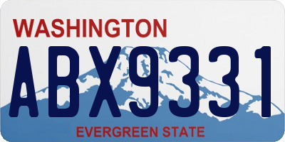 WA license plate ABX9331