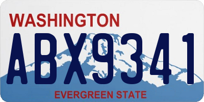 WA license plate ABX9341