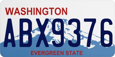 WA license plate ABX9376