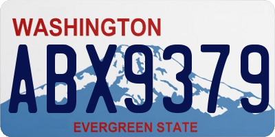 WA license plate ABX9379