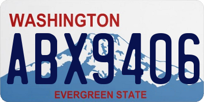 WA license plate ABX9406