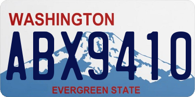 WA license plate ABX9410