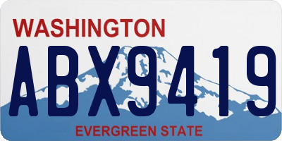 WA license plate ABX9419