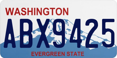 WA license plate ABX9425