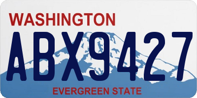 WA license plate ABX9427