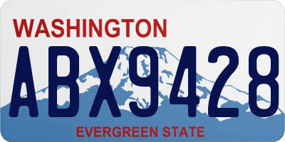 WA license plate ABX9428