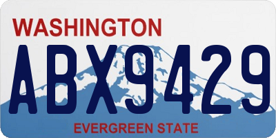 WA license plate ABX9429