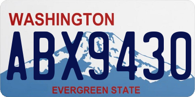 WA license plate ABX9430
