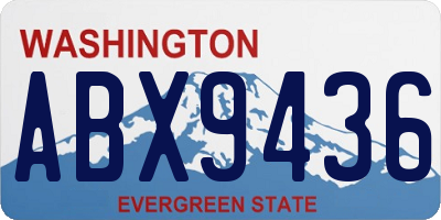 WA license plate ABX9436