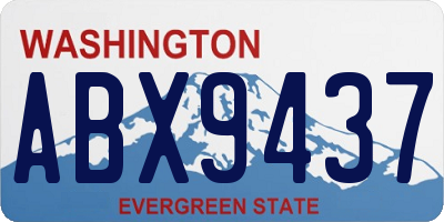 WA license plate ABX9437