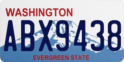 WA license plate ABX9438