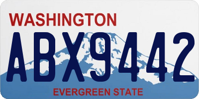 WA license plate ABX9442
