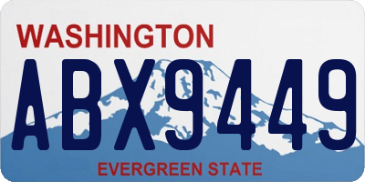 WA license plate ABX9449