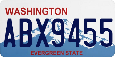 WA license plate ABX9455