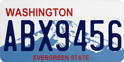 WA license plate ABX9456