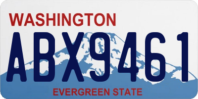 WA license plate ABX9461