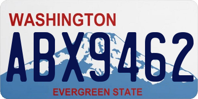 WA license plate ABX9462