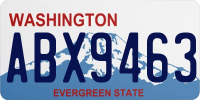 WA license plate ABX9463