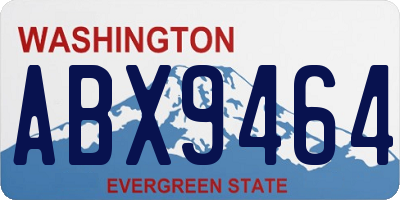 WA license plate ABX9464