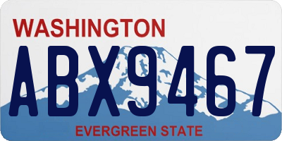 WA license plate ABX9467