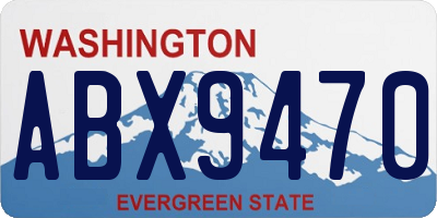 WA license plate ABX9470