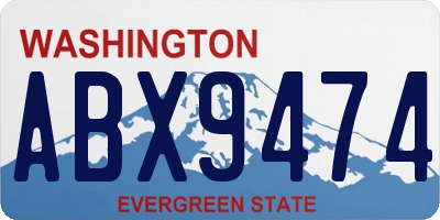 WA license plate ABX9474