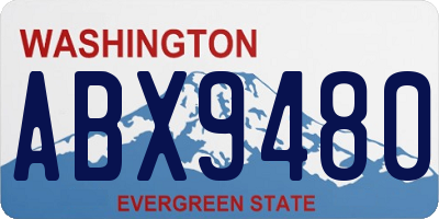 WA license plate ABX9480