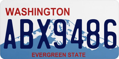 WA license plate ABX9486