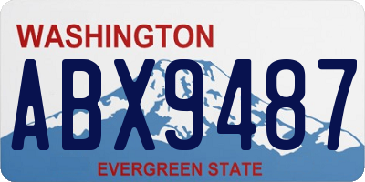 WA license plate ABX9487