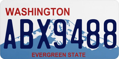 WA license plate ABX9488