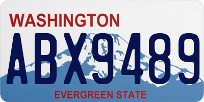 WA license plate ABX9489