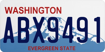 WA license plate ABX9491