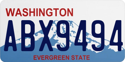 WA license plate ABX9494