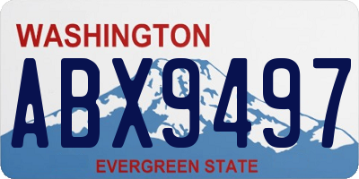 WA license plate ABX9497