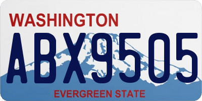 WA license plate ABX9505