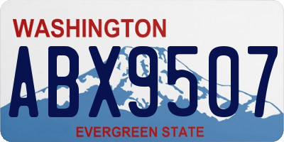 WA license plate ABX9507
