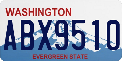 WA license plate ABX9510