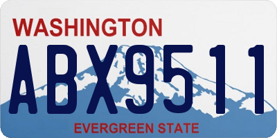 WA license plate ABX9511