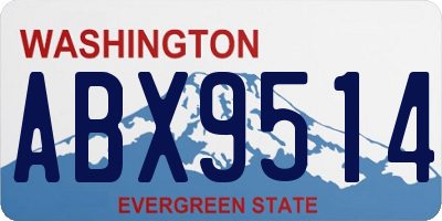 WA license plate ABX9514