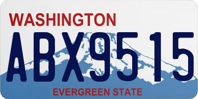 WA license plate ABX9515