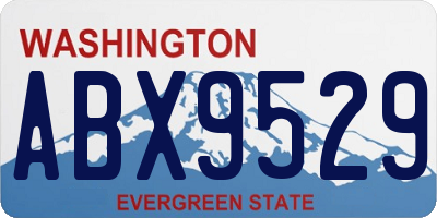 WA license plate ABX9529