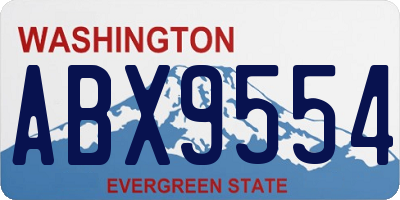 WA license plate ABX9554