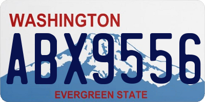 WA license plate ABX9556