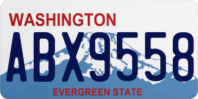 WA license plate ABX9558